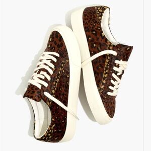 Madewell: Calf Hair Leopard Print Sneakers